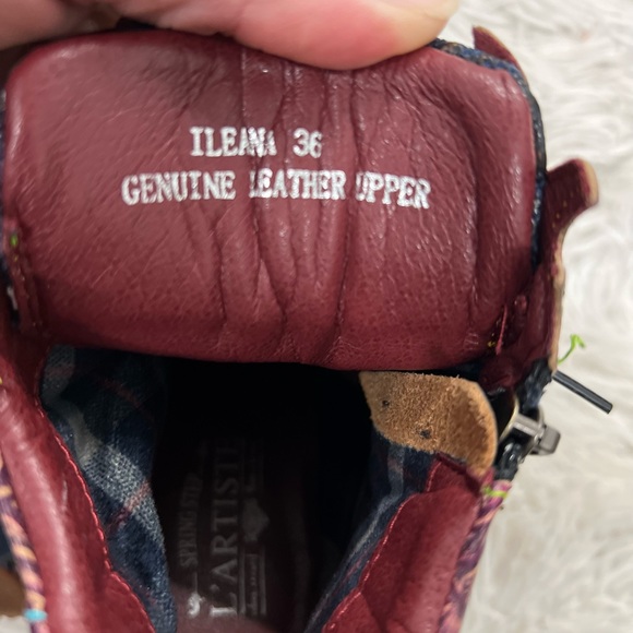 L'Artiste Spring Step Ileana Boots Ankle Floral Zip Women’s SZ 5.5 /36 Leather - Picture 14 of 16